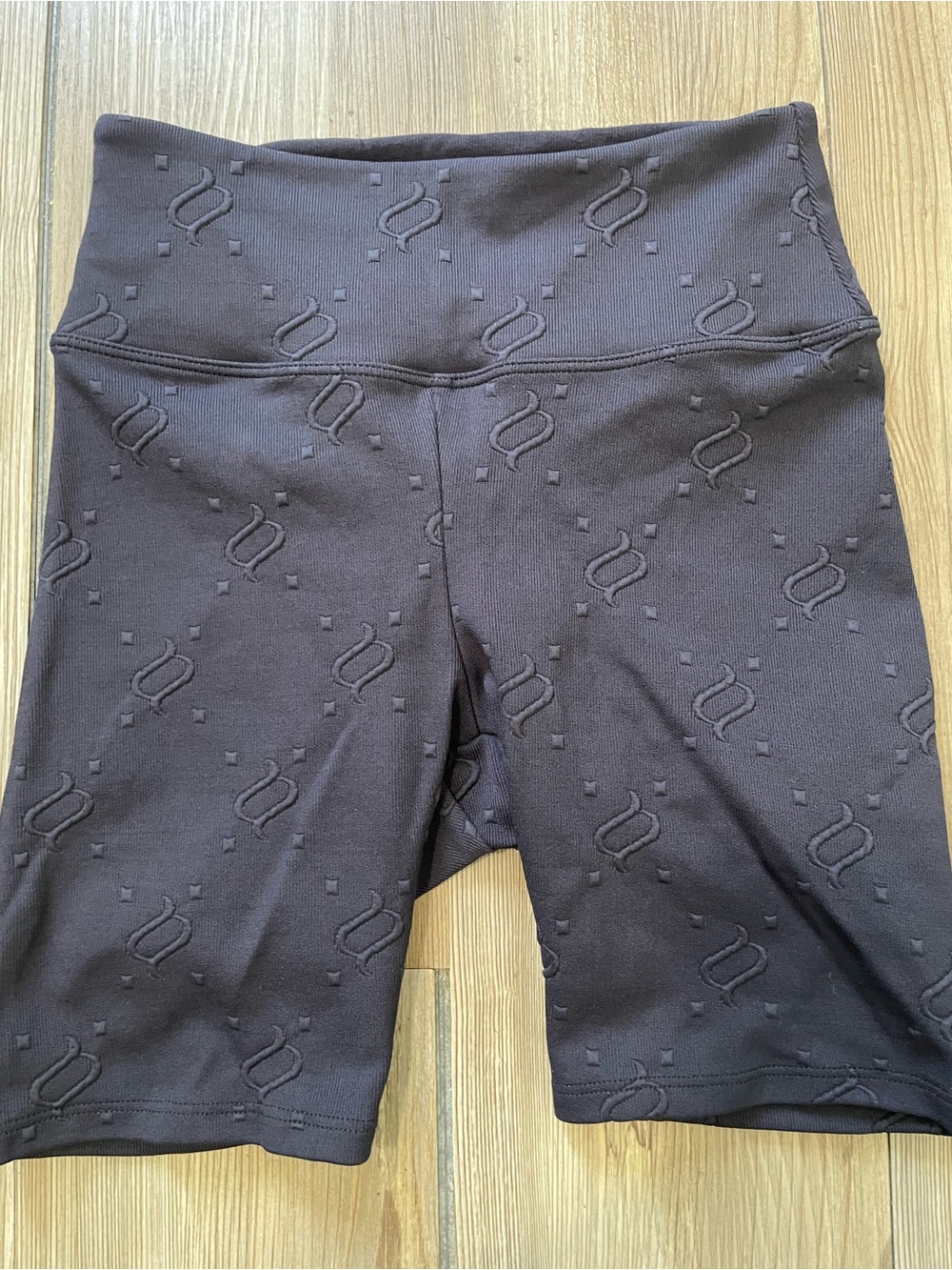 Noli Black Monogram  High-Rise Bike Shorts